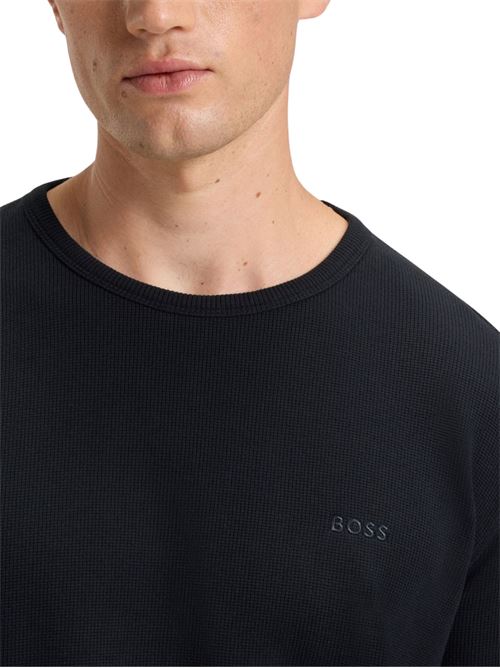 T-shirt misto cotone manica lunga Boss Orange | 50520725404